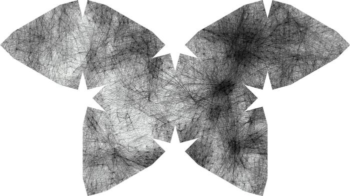 Drawing Network Visualizations on a Continuous, Spherical Surface