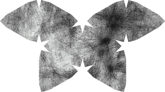 Drawing Network Visualizations on a Continuous, Spherical Surface