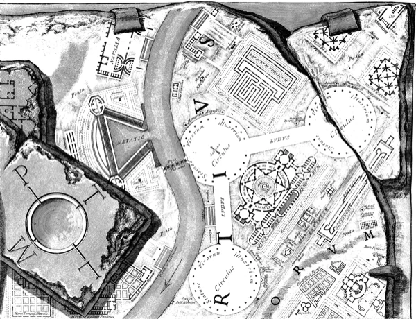Piranesi’s gegraveerde plattegrond van de Campus Martius te Rome