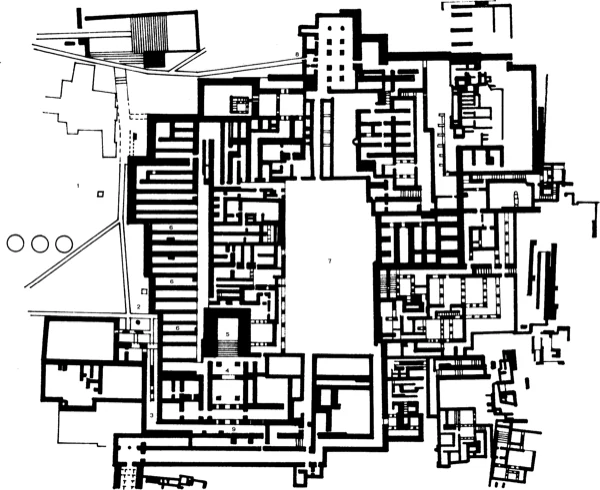 Plattegrond van het Paleis van Minos te Knossos