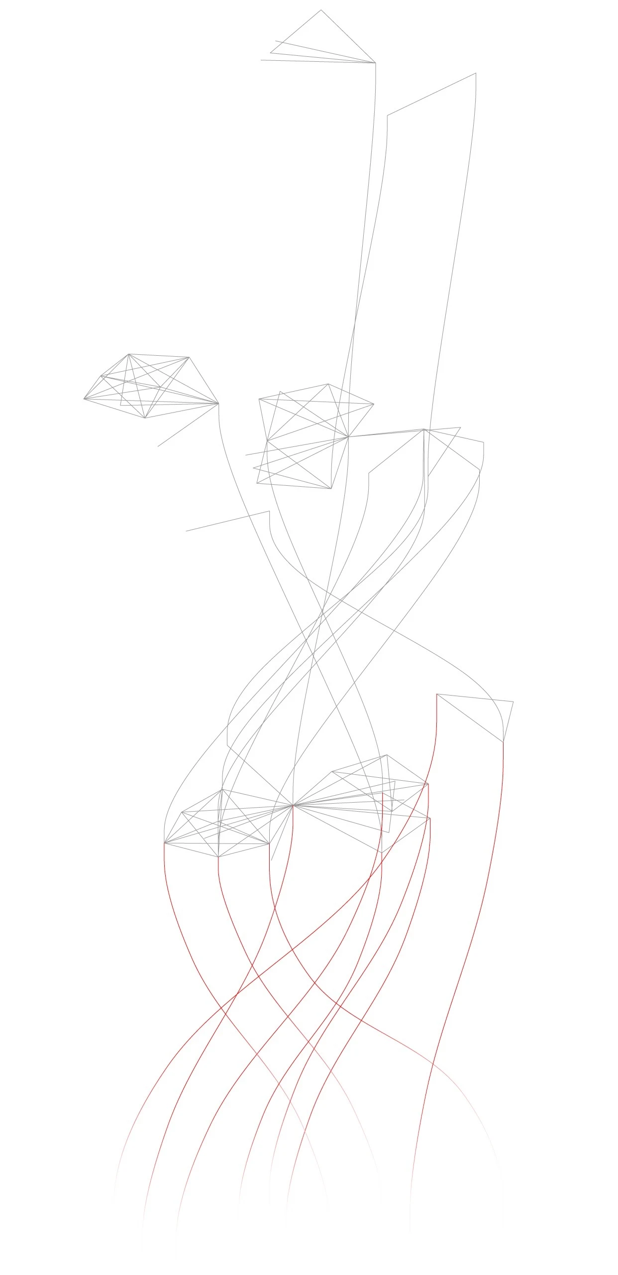 Figure 7. The laboratory starts to get a sense of what the next step will be and imagines the trajectories of all the members extended over time. The data visualization is an instrument for self-reflection to plan the future.